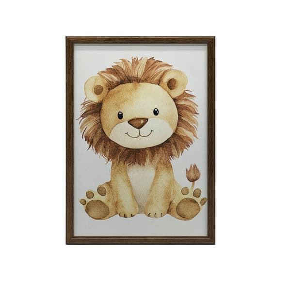 Poster Cute Lion Poster Cute Lion, 60x90 cm, guld aluminiumram, 230 gsm matt papper