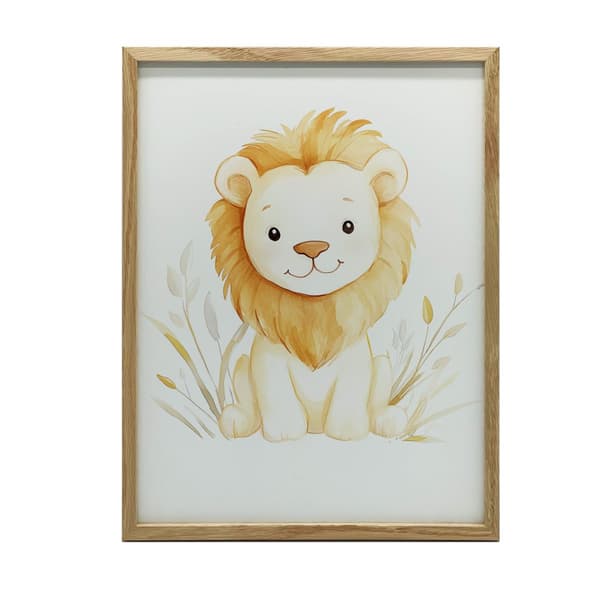Løveplakat Løveplakat, 40x50 cm, guld aluminiumsramme, 230 gsm mat papir