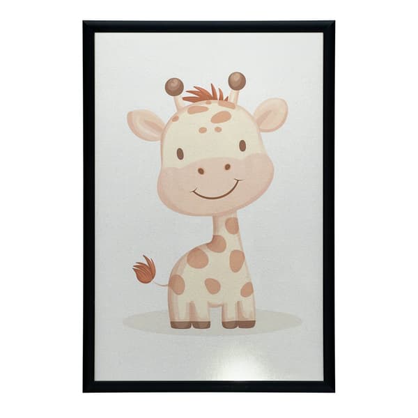 Smiling Giraffe - Plakat til børn Smiling Giraffe - Plakat til børn, 30x40 cm, guld aluminiumsramme, 230 gsm mat papir
