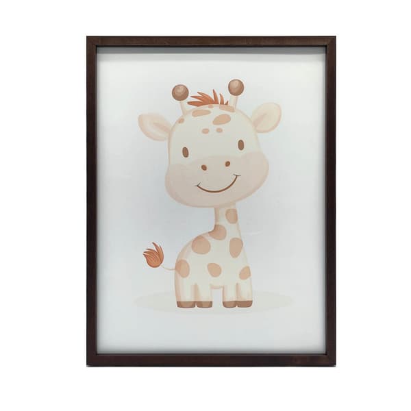 Smiling Giraffe - Plakat til børn Smiling Giraffe - Plakat til børn, 30x40 cm, guld aluminiumsramme, 230 gsm mat papir