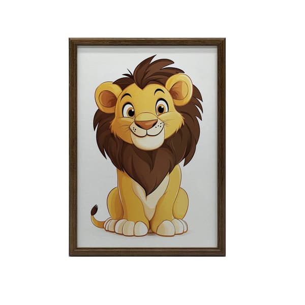 Smiling Lion Poster Smiling Lion Poster, 30x40 cm, hvid træramme, 230 gsm mat papir