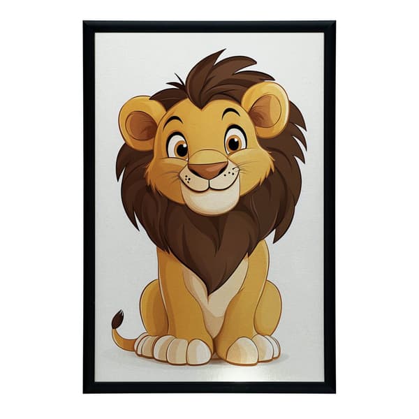 Smiling Lion Poster Smiling Lion Poster, 30x40 cm, hvid træramme, 230 gsm mat papir