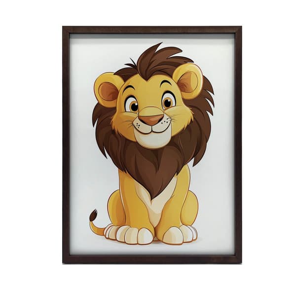 Smiling Lion Poster Smiling Lion Poster, 30x40 cm, hvid træramme, 230 gsm mat papir