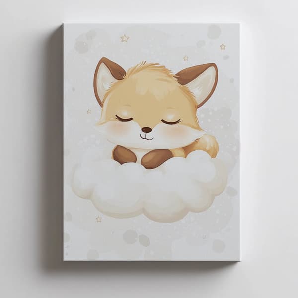 Juliste Suloinen kettu pilvessä Juliste Suloinen kettu pilvessä, 70x100 cm, kehystämätön, premium-kangas paareilla