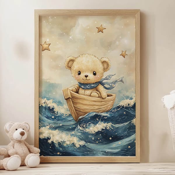 Plakat Bamse i Lodz Plakat Bamse i Lodz, 70x100 cm, mørkebrun træramme, 230 gsm mat papir