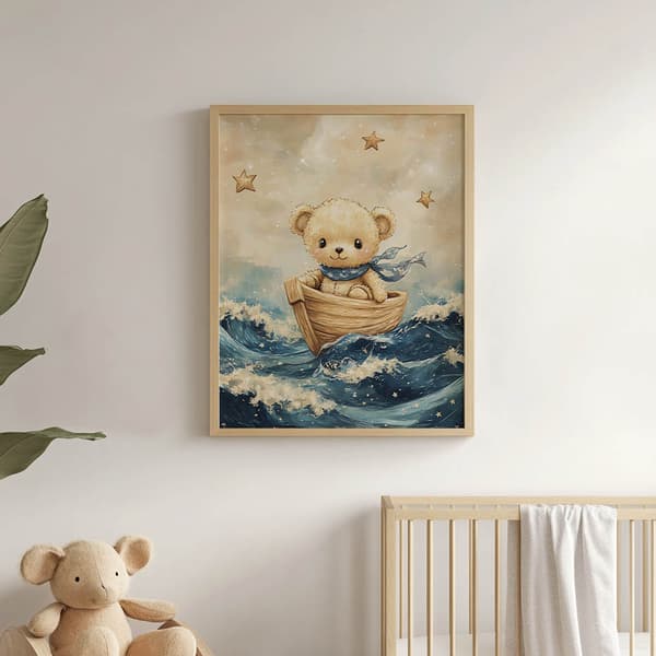 Plakat Bamse i Lodz Plakat Bamse i Lodz, 70x100 cm, mørkebrun træramme, 230 gsm mat papir