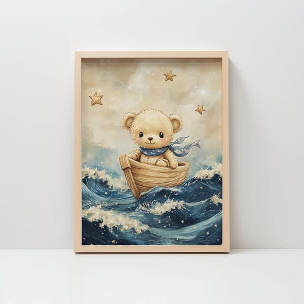 Plakat Bamse i Lodz Plakat Bamse i Lodz, 70x100 cm, mørkebrun træramme, 230 gsm mat papir