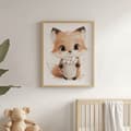 Miniatyrbillede 6 af 11: Plakat Sød ræv med varm chokolade Plakat Sød ræv med varm chokolade, 70x100 cm, rammeløs, 230 gsm mat papir