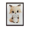 Miniatyrbillede 2 af 11: Plakat Sød ræv med varm chokolade Plakat Sød ræv med varm chokolade, 70x100 cm, rammeløs, 230 gsm mat papir