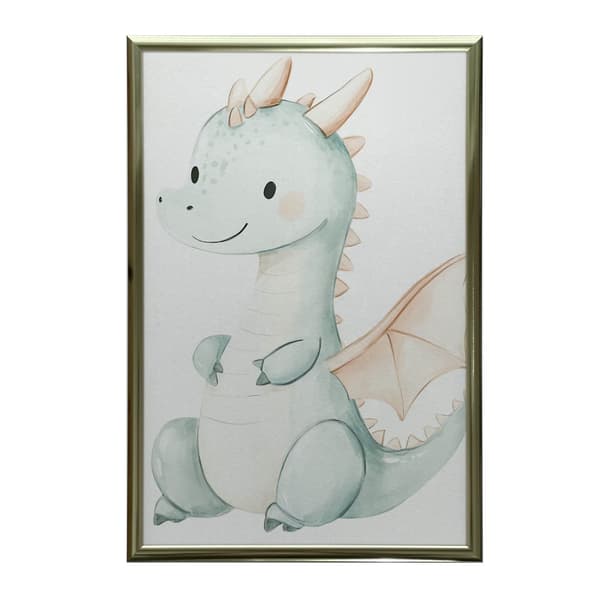 Plakat Cute Blue Dragon Plakat Cute Blue Dragon, 30x40 cm, uindrammet, premium lærred på båreramme