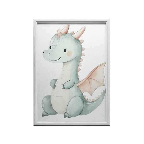 Plakat Cute Blue Dragon Plakat Cute Blue Dragon, 30x40 cm, uindrammet, premium lærred på båreramme