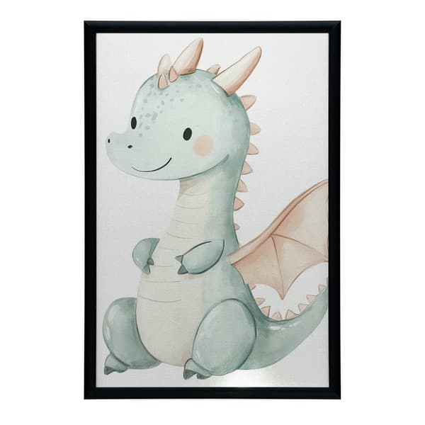 Plakat Cute Blue Dragon Plakat Cute Blue Dragon, 30x40 cm, uindrammet, premium lærred på båreramme