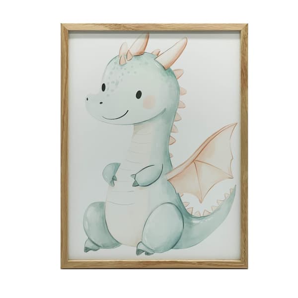 Plakat Cute Blue Dragon Plakat Cute Blue Dragon, 30x40 cm, uindrammet, premium lærred på båreramme