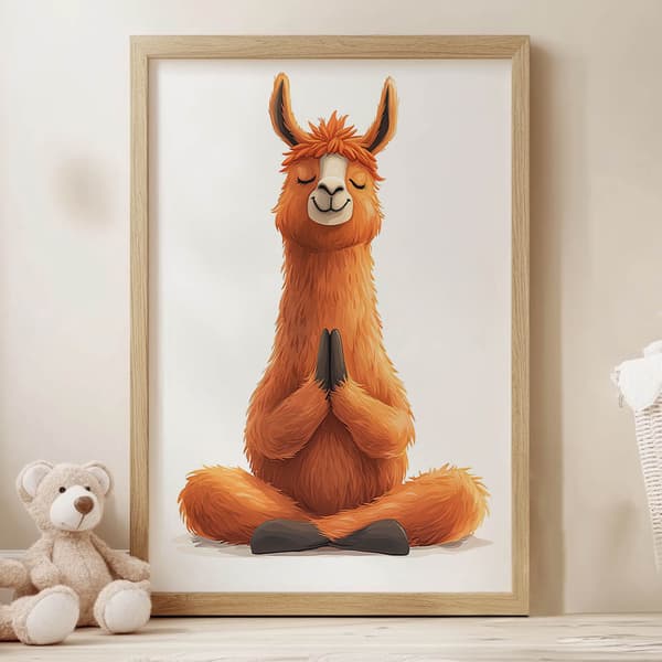Meditoiva lama-juliste Meditoiva lama-juliste, 30x40 cm, musta alumiinikehys, 230 gsm mattapaperi