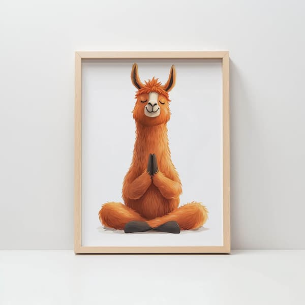 Meditoiva lama-juliste Meditoiva lama-juliste, 30x40 cm, musta alumiinikehys, 230 gsm mattapaperi
