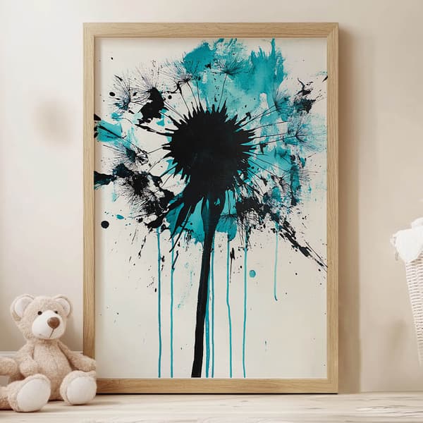 Plakat Mælkebøtte i bevægelse Plakat Mælkebøtte i bevægelse, 30x40 cm, hvid træramme, 230 gsm mat papir