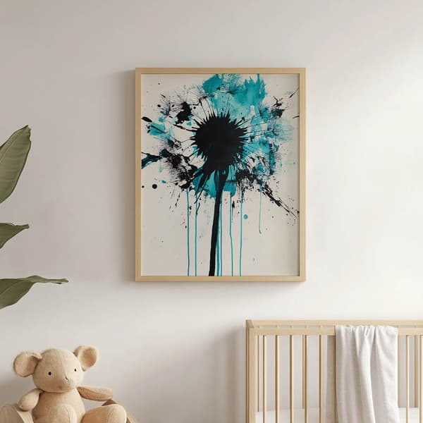 Plakat Mælkebøtte i bevægelse Plakat Mælkebøtte i bevægelse, 30x40 cm, hvid træramme, 230 gsm mat papir