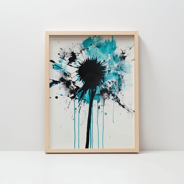 Plakat Mælkebøtte i bevægelse Plakat Mælkebøtte i bevægelse, 30x40 cm, hvid træramme, 230 gsm mat papir