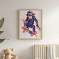 Pikkukuva 6 / 11: Juliste Monkey Skateboarder Juliste Monkey Skateboarder, 30x40 cm, kehystämätön, ensiluokkainen kangas paareilla