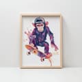 Pikkukuva 11 / 11: Juliste Monkey Skateboarder Juliste Monkey Skateboarder, 30x40 cm, kehystämätön, ensiluokkainen kangas paareilla