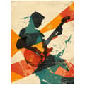 Pikkukuva 3 / 11: Musikaalinen intohimojuliste Musiikki intohimojuliste, 60x90 cm, kultainen alumiinikehys, 230 gsm mattapaperi