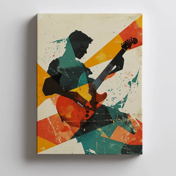 Musikaalinen intohimojuliste Musiikki intohimojuliste, 60x90 cm, kultainen alumiinikehys, 230 gsm mattapaperi