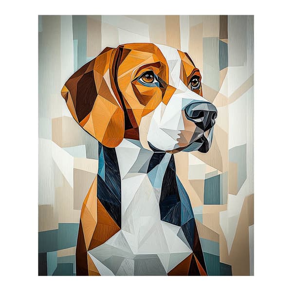 Beagle in Geometry Plakat Beagle in Geometry Plakat, 30x40 cm, uindrammet, 230 gsm mat papir