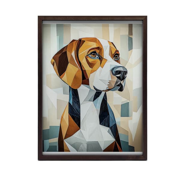 Beagle in Geometry -juliste Beagle in Geometry -juliste, 30x40 cm, kehystämätön, ensiluokkainen kangas paareilla