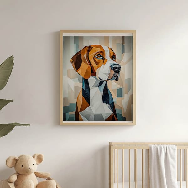 Beagle in Geometry Plakat Beagle in Geometry Plakat, 70x100 cm, uindrammet, 230 gsm mat papir