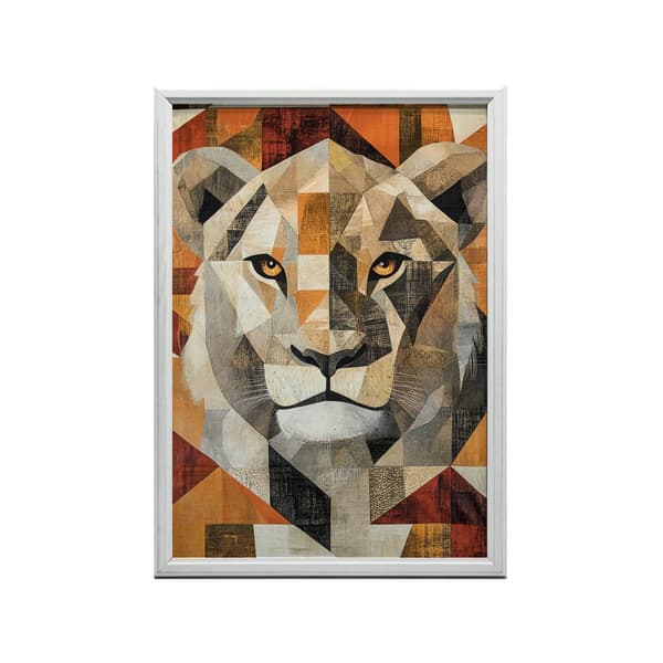 Lion in Geometry -juliste Lion in Geometry -juliste, 70x100 cm, tummanruskea puukehys, 230 gsm mattapaperi