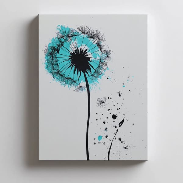 Plakat Delikat mælkebøtte i bevægelse Plakat Delikat mælkebøtte i bevægelse, 30x40 cm, hvid træramme, 230 gsm mat papir