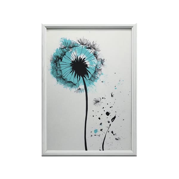 Plakat Delikat mælkebøtte i bevægelse Plakat Delikat mælkebøtte i bevægelse, 30x40 cm, hvid træramme, 230 gsm mat papir