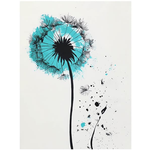 Plakat Delikat mælkebøtte i bevægelse Plakat Delikat mælkebøtte i bevægelse, 30x40 cm, uindrammet, premium lærred på båre
