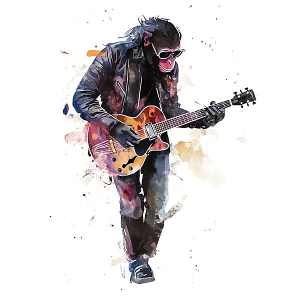 Guitar Master Plakat Guitar Master Plakat, 50x70 cm, mørkebrun træramme, 230 gsm mat papir