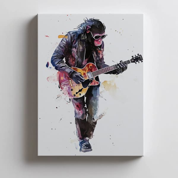 Guitar Master Plakat Guitar Master Plakat, 50x70 cm, mørkebrun træramme, 230 gsm mat papir