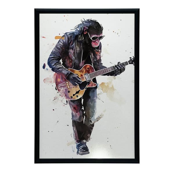 Guitar Master Plakat Guitar Master Plakat, 50x70 cm, mørkebrun træramme, 230 gsm mat papir