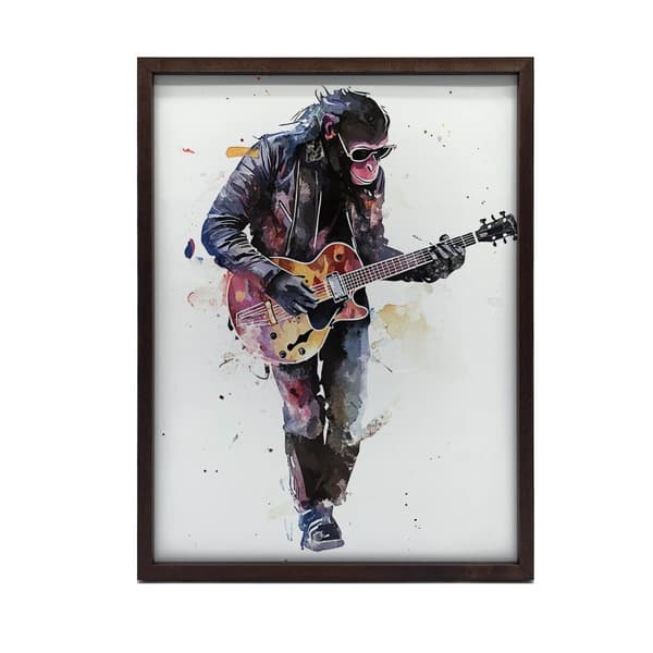 Guitar Master Plakat Guitar Master Plakat, 50x70 cm, mørkebrun træramme, 230 gsm mat papir