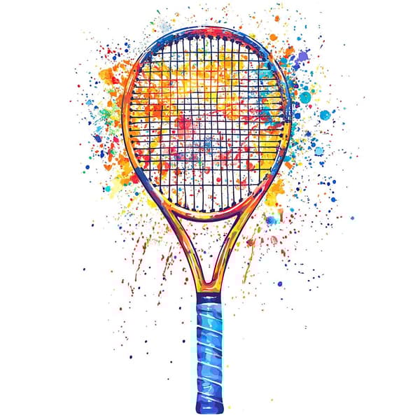 Plakat Joyful tennis world Plakat Joyful tennis world, 50x70 cm, lys egetræsramme, 230 gsm mat papir