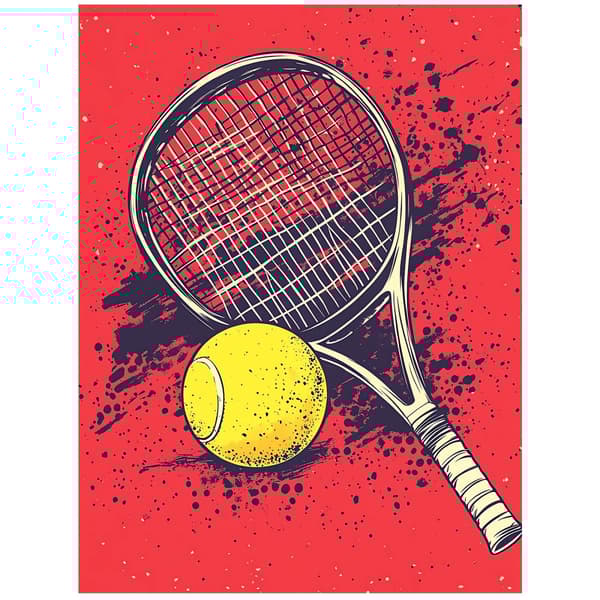 Tennis Passion Poster Tennis Passion Poster, 70x100 cm, guld aluminiumram, 230 gsm matt papper