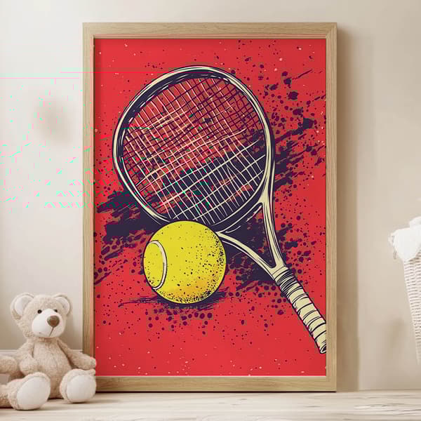 Tennis Passion Poster Tennis Passion Poster, 70x100 cm, guld aluminiumram, 230 gsm matt papper