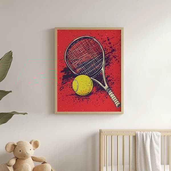 Tennis Passion Poster Tennis Passion Poster, 70x100 cm, guld aluminiumram, 230 gsm matt papper