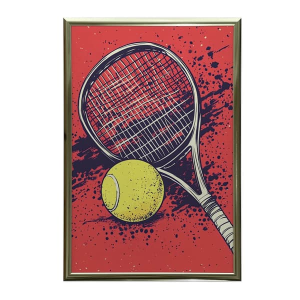 Tennis Passion Poster Tennis Passion Poster, 70x100 cm, guld aluminiumram, 230 gsm matt papper