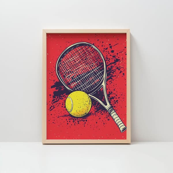Tennis Passion Poster Tennis Passion Poster, 70x100 cm, guld aluminiumram, 230 gsm matt papper