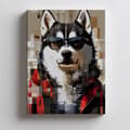 Miniatyrbillede 4 af 11: Husky in Glasses Poster Husky in Glasses Poster, 30x40 cm, hvid træramme, 230 gsm mat papir