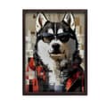 Pikkukuva 2 / 11: Husky in Glasses -juliste Husky in Glasses -juliste, 50x70 cm, vaalea tammipuukehys, 230 gsm mattapaperi