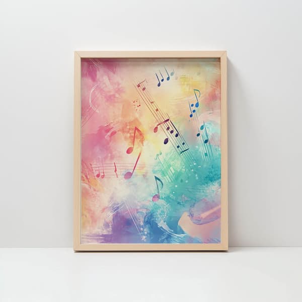 Joyful melodi plakat Joyful melodi plakat, 30x40 cm, sort aluminiumsramme, 230 gsm mat papir