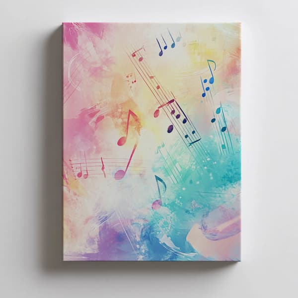 Plakat Joyful melodi Plakat Joyful melodi, 30x40 cm, uindrammet, premium lærred på båre