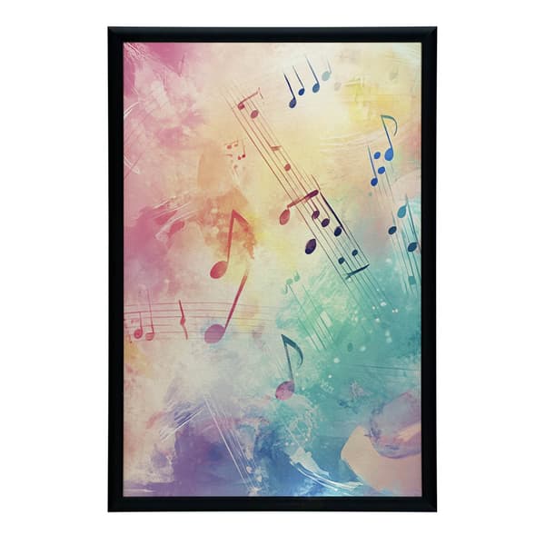 Joyful melodi plakat Joyful melodi plakat, 50x70 cm, lys egetræsramme, 230 gsm mat papir