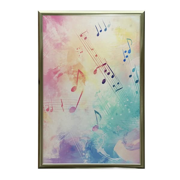 Joyful melodi plakat Joyful melodi plakat, 50x70 cm, lys egetræsramme, 230 gsm mat papir