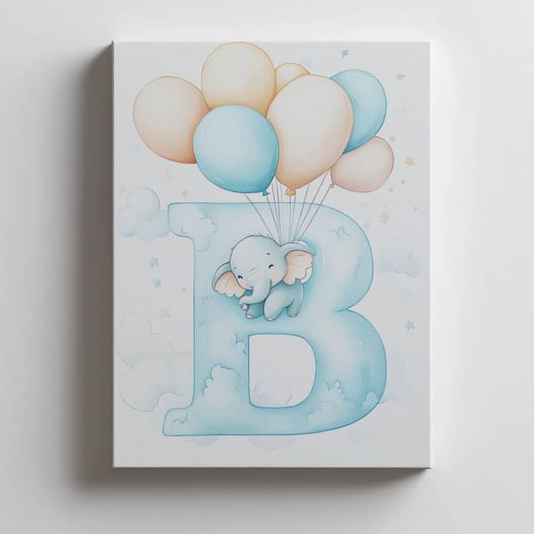 Bogstav B plakat med balloner Bogstav B plakat med balloner, 30x40 cm, sort aluminiumsramme, 230 gsm mat papir